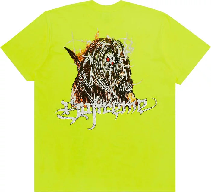 SUPREME SATAN TEE ‘FLUORESCENT YELLOW’