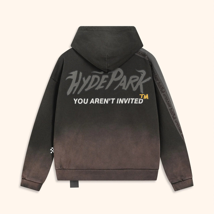 HYDE PARK RACE TO THE TOP HOODIE ‘OFF BLACK’