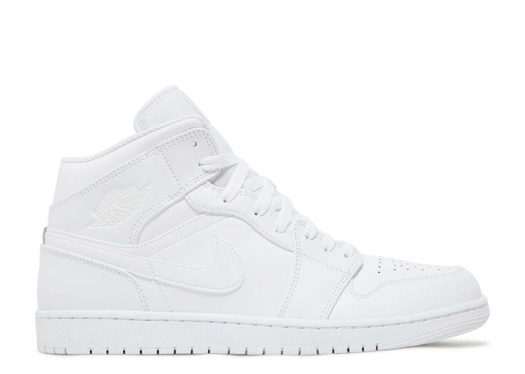 AIR JORDAN 1 MID 'TRIPLE WHITE'