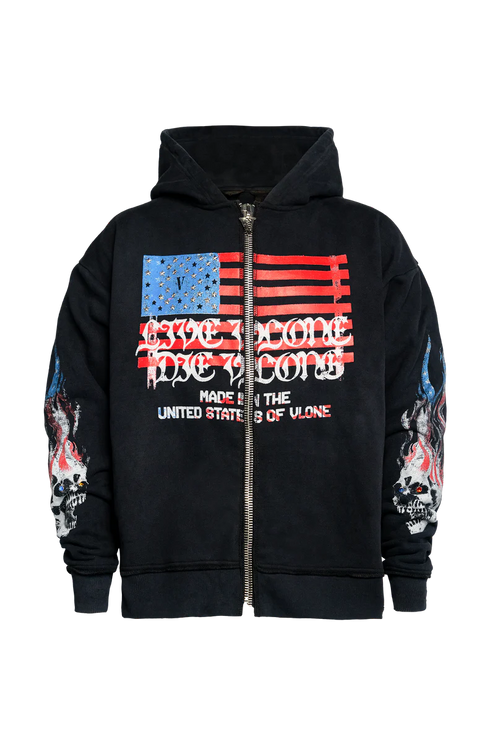 VLONE FLAG ZIP UP HOODIE