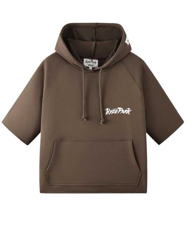 HYDE PARK POSTED UP T-SHIRT HOODIE BROWN