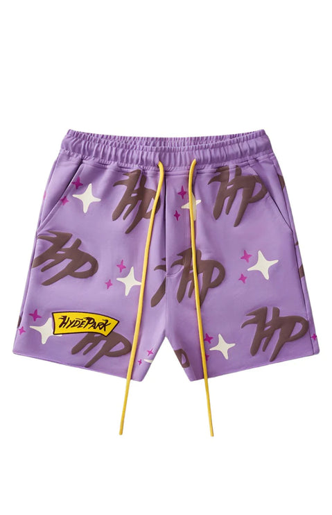 HYDE PARK PUFF THE MAGIC PATTERN SHORTS PURPLE