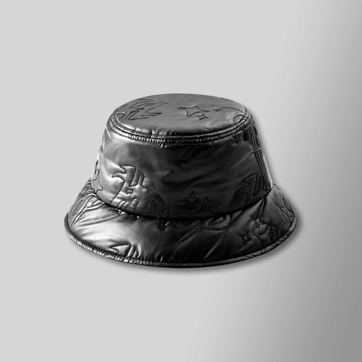 HYDE PARK PUFFER BUCKET HAT BLACK