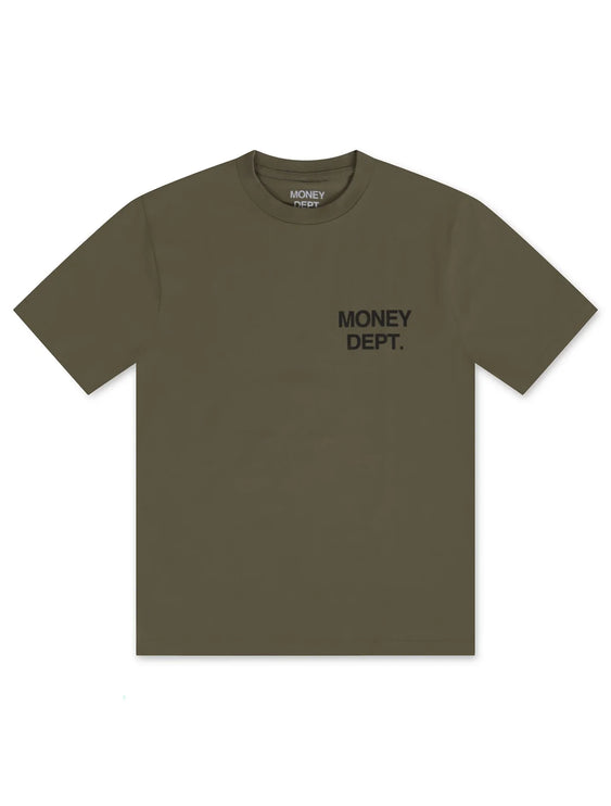 Money Dept. Los Angeles Heavyweight Tee - Olive/Black