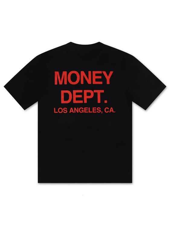 Money Dept. Los Angeles Heavyweight Tee - Black/Red