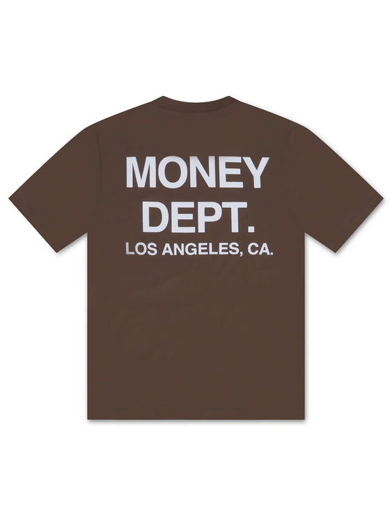 Money Dept. Los Angeles Heavyweight Tee - Brown/White