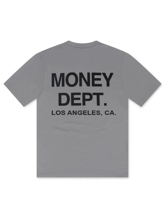 Money Dept. Los Angeles Heavyweight Tee- Grey/Black