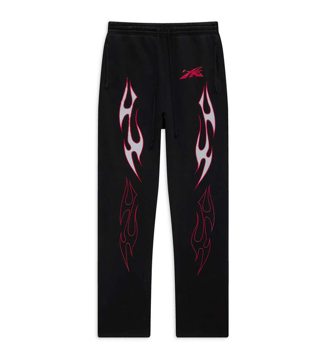 HELLSTAR SPORTS FUTURE FLAME SWEATPANTS BLACK